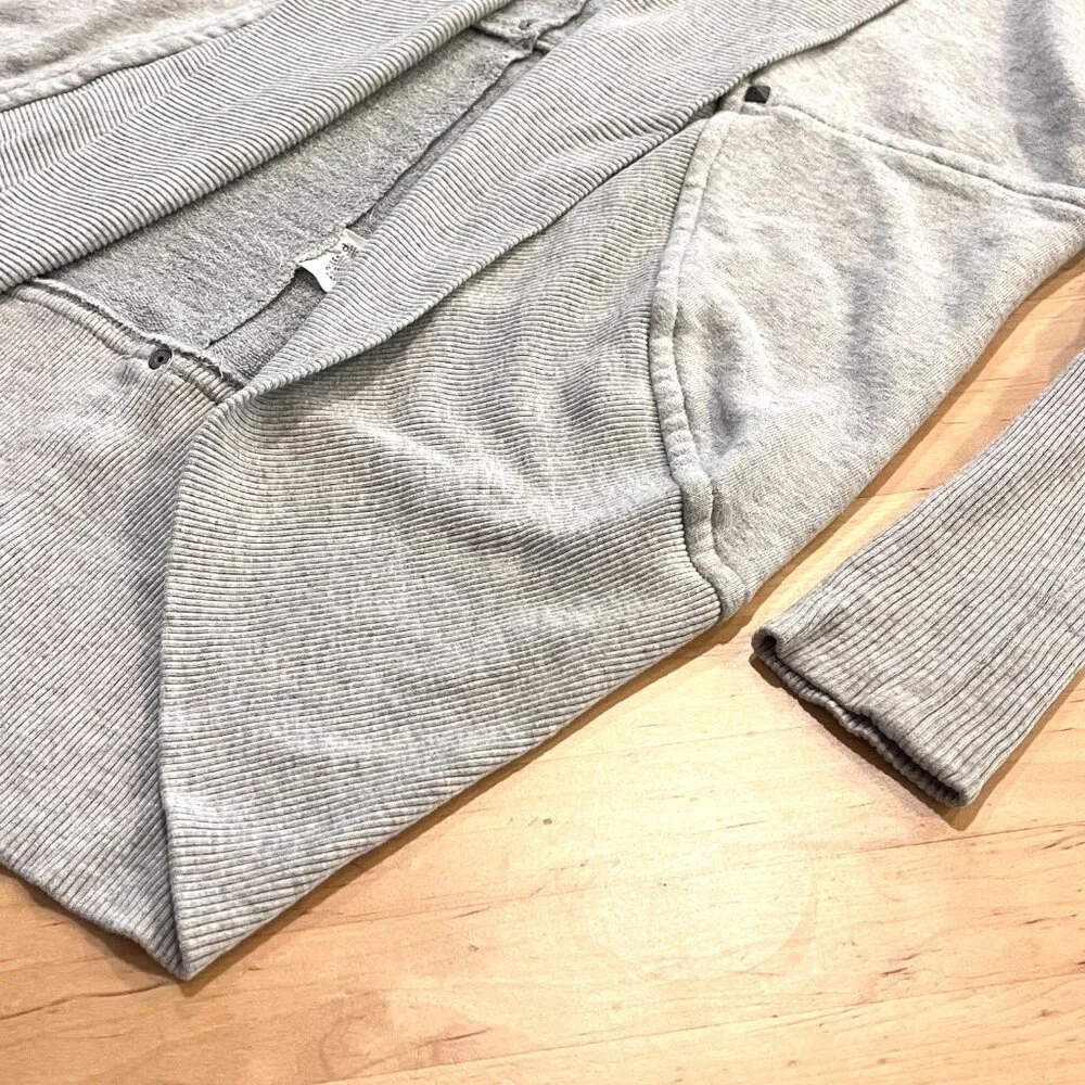 Wilfred Aritzia Diderot Cocoon Shawl Cardigan Sweater XXS XS Grey Silver Studs - Picture 6 of 10